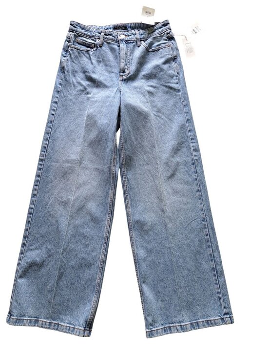 Free Assembly Denim - New Size 6 Wide Leg Free Assembly Womens High-Rise Light Wash Denim Jeans Tags